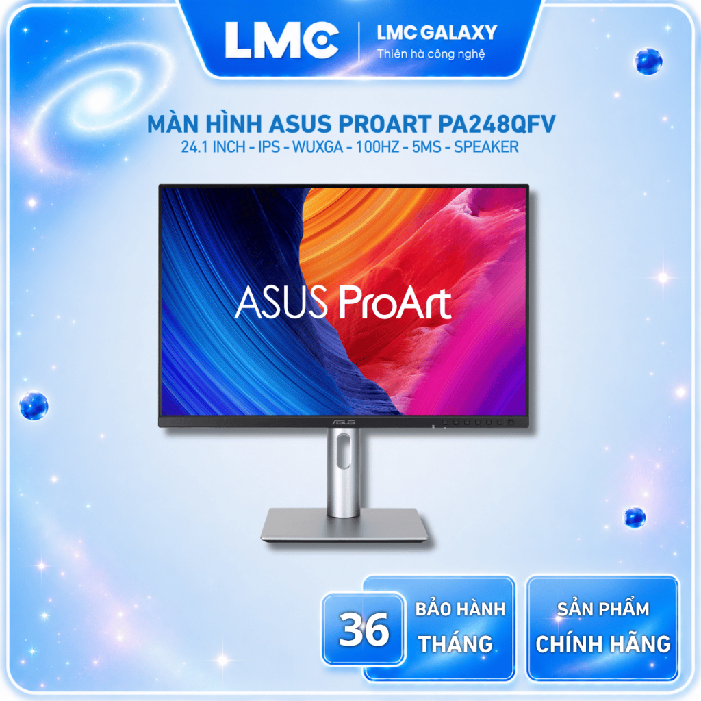 Màn Hình Đồ Họa ASUS ProArt PA248QFV (24.1 inch - IPS - WUXGA - 100Hz - 5ms - Loa)
