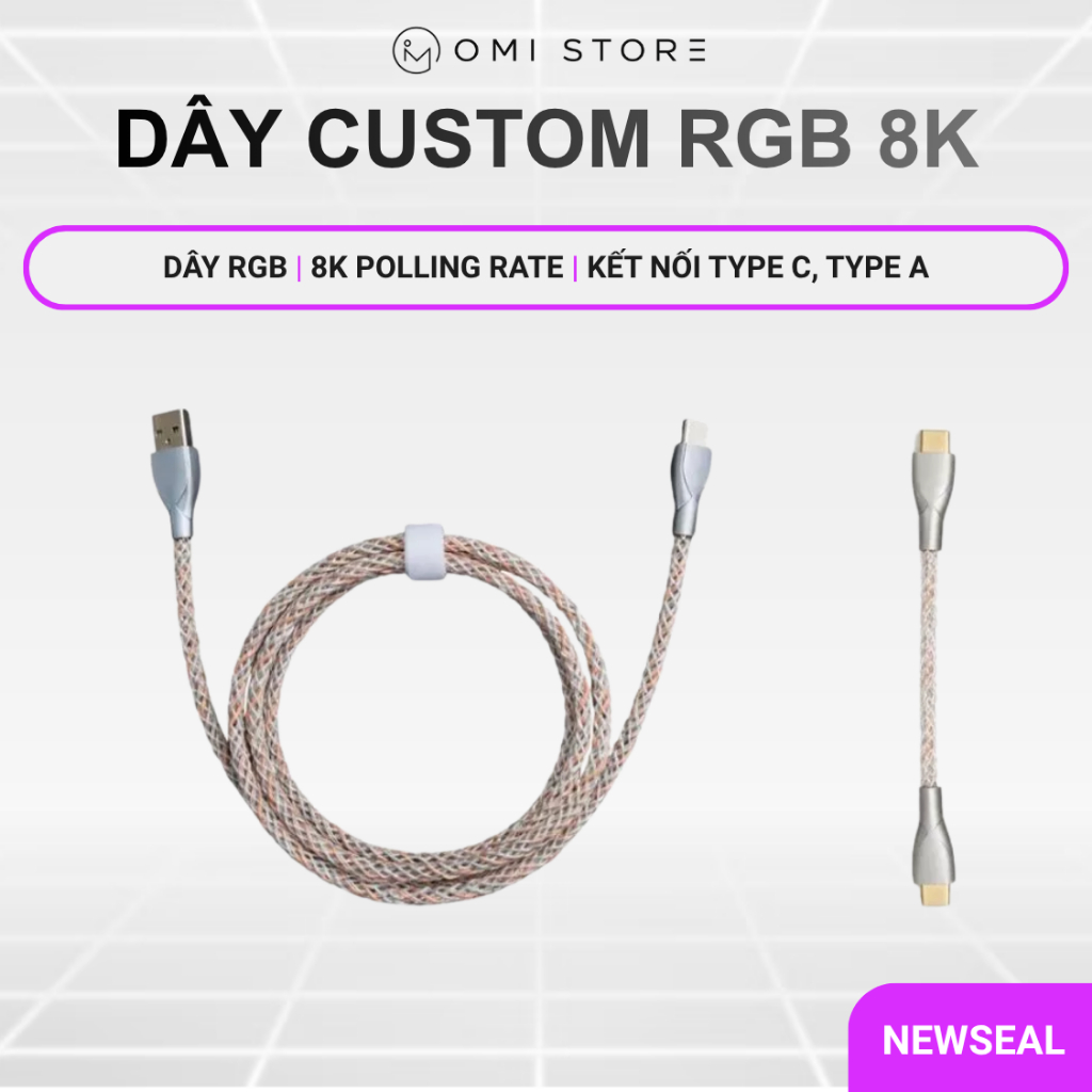 Dây Kết Nối RGB 8K HMLab / USB A to C / USB C to C / Hỗ Trợ 8K Polling Rate
