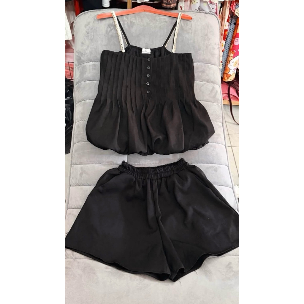 pass set áo bí quần đen size s m