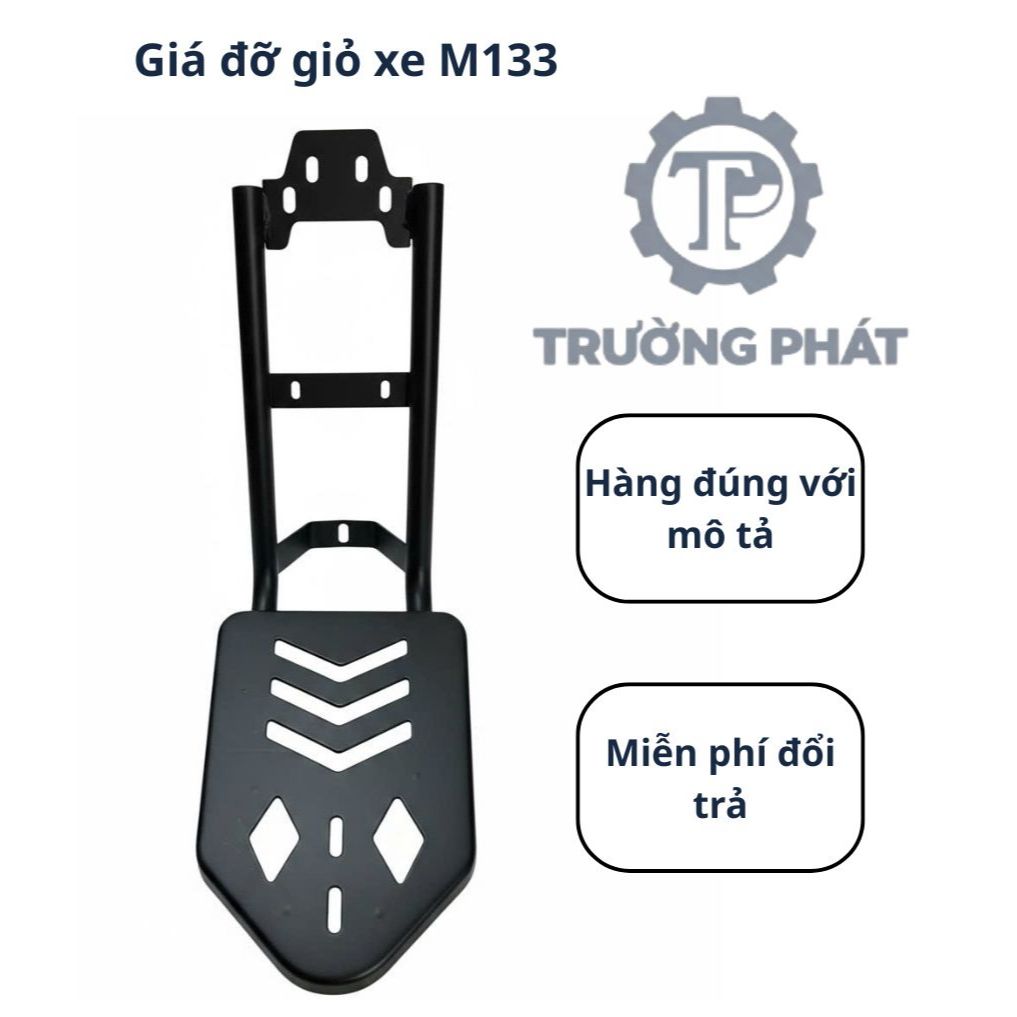 Giá đỡ giỏ xe điện, baga xe điện M133 loại mặt tôn - Phụ Tùng Xe Trường Phát