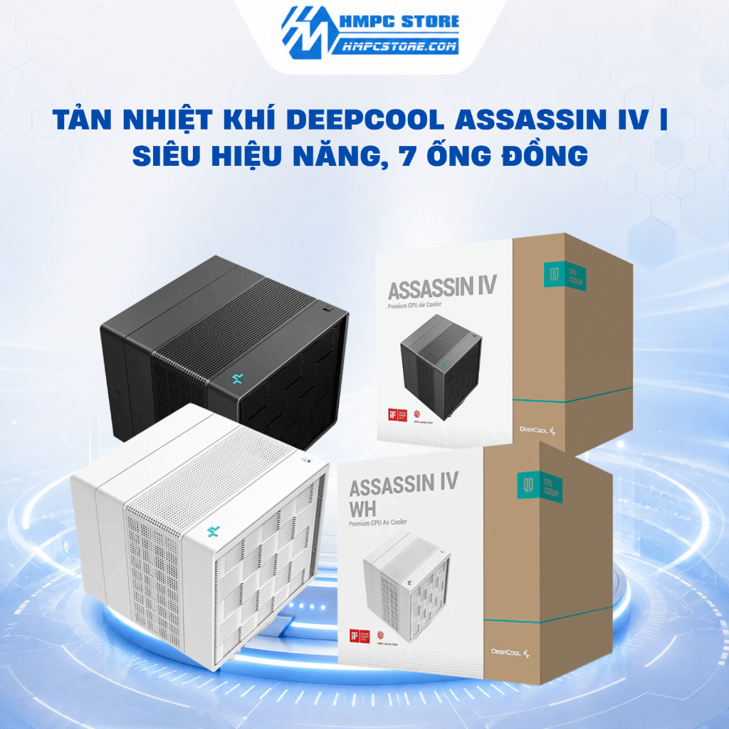 Tản nhiệt khí Deepcool ASSASSIN IV | Siêu hiệu năng, 7 ống đồng, bảo hành 3 năm