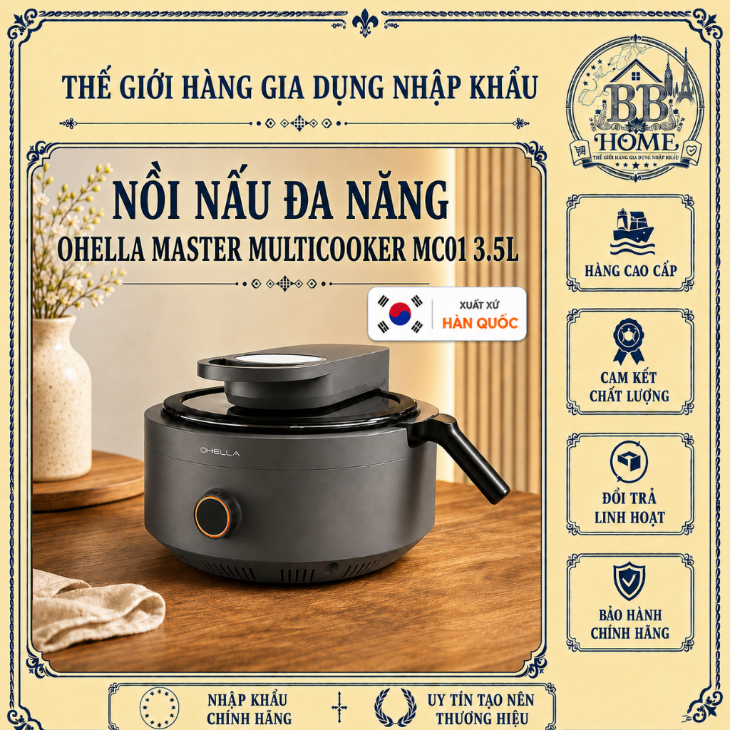 🍲 NỒI ĐẢO TỰ ĐỘNG ĐA NĂNG OHELLA MASTER MULTICOOKER – “CHÂN ÁI” của mọi căn bếp