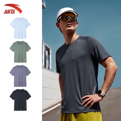 ANTA Áo Thun Thể Thao Nam Chạy bộ tập gym cầu lông pickleball tennis Thoáng Mát, Nhanh Khô, Thấm Hút Mồ Hôi 1524C7157AU