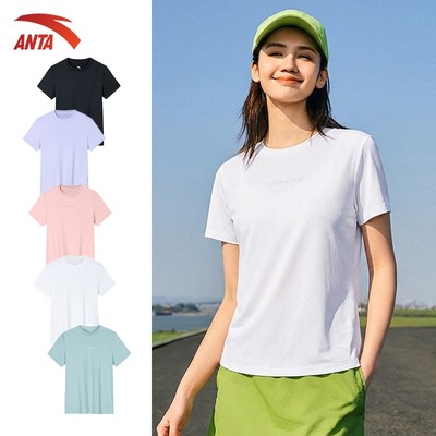 ANTA Nữ Áo Thun Thể Thao Chạy bộ Tập Gym, Pickleball, Cầu Lông Thoáng Mát, Thoải Mái Vận Động 1624C7146AU