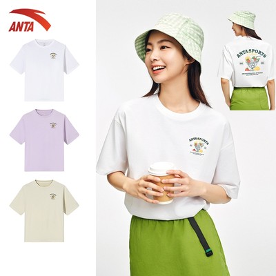 ANTA Áo Thun Thời Trang Nữ Iced Drink Áo thun thể thao 1625C8112