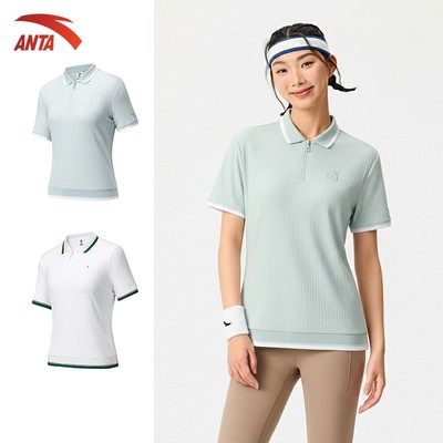 ANTA Nữ Áo Polo Thể Thao Pickleball, Cầu Lông, Tennis Mặc Thường Ngày 1625E8126