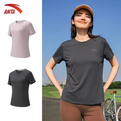 Áo thun Anta Nữ Thời trang Chạy Bộ Tập Gym Cầu Lông thể thao Thoáng Khí Nhanh Khô 1626B5111