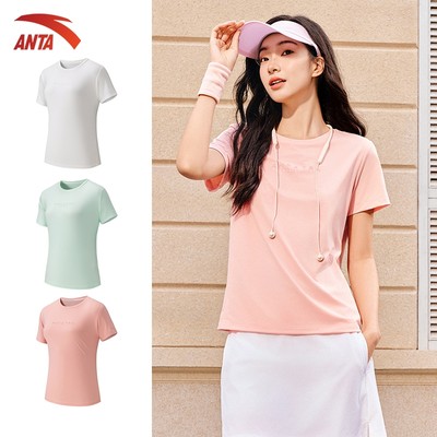 Áo Thun Ngắn Tay Thể Thao Cold Brew Áo Thun tập gym chạy bộ tennis cầu lông pickleball thoáng khí  ANTA 1626B7119