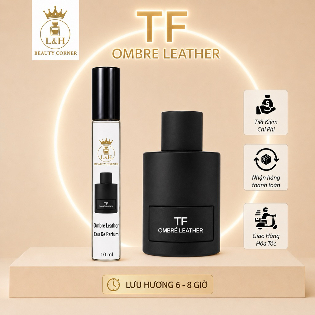 Nước Hoa Nam T F Omber Leather 10ml, Sang Trọng, Quyền Rủ, Lịch Lãm.