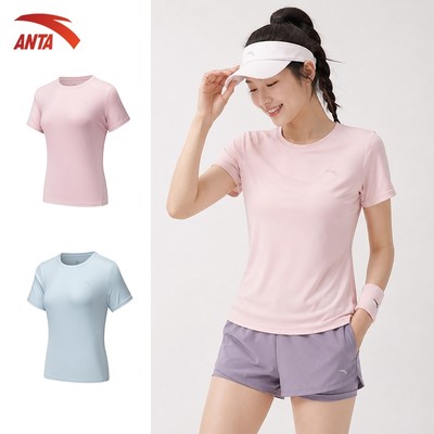 ANTA Nữ Áo Thun Thể Thao Chạy Bộ, Pickleball, Cầu Lông, Tenis Nhẹ, Thấm Hút Mồ Hôi, Nhanh Khô 9625C7103A