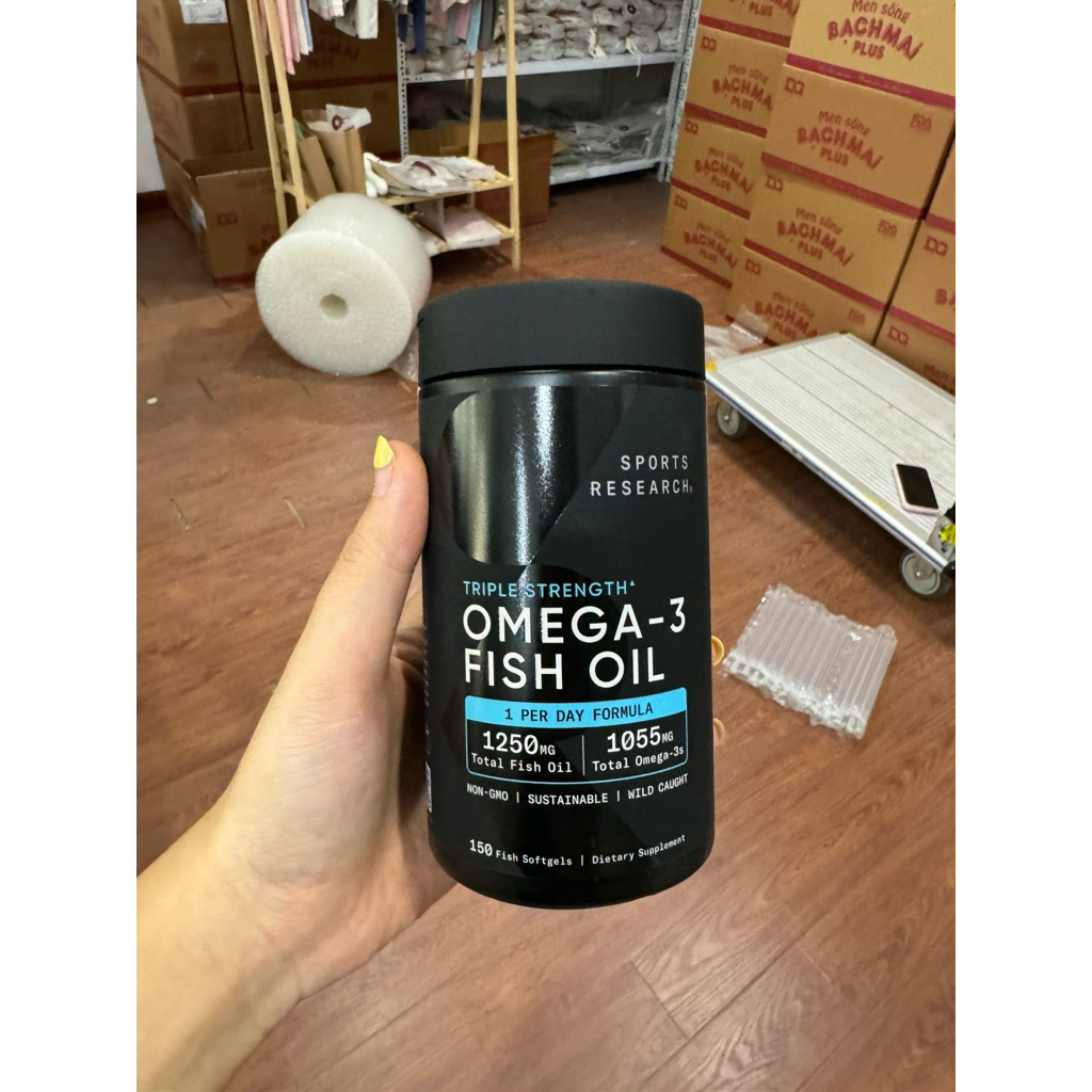 [CHÍNH HÃNG] Viên dầu cá SR Triple Strength Omega-3 150 viên từ Sports Research