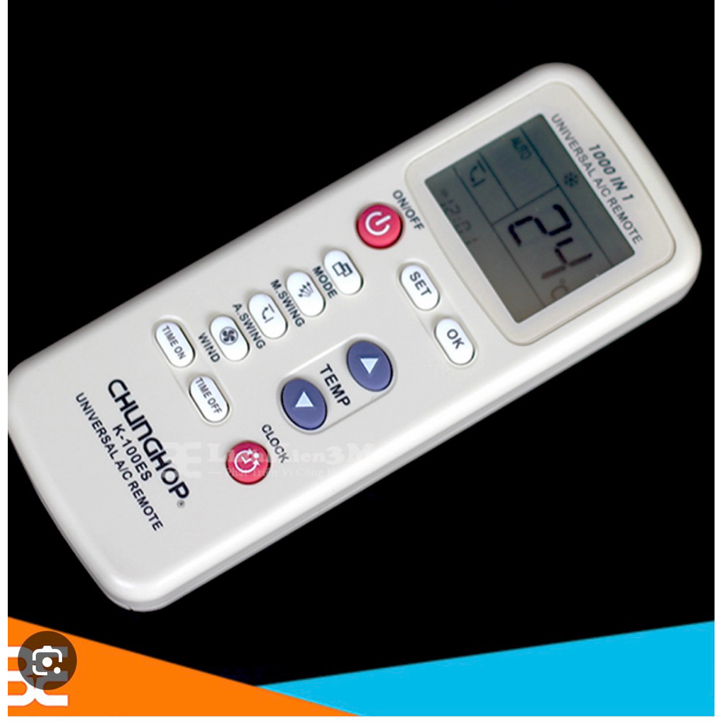 Điều khiển điều hoà đa năng K100ES CHUNGHOP ( Xịn)