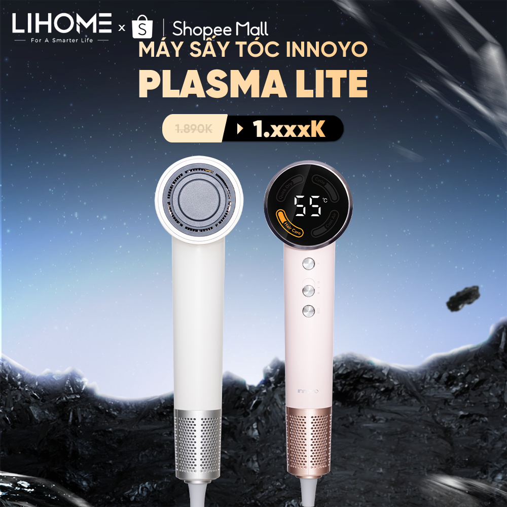 Máy sấy tóc Innoyo Plasma Lite - 200 triệu ion kép- Bảo hành 12 tháng