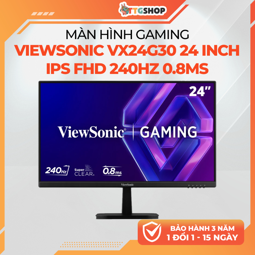 Màn Hình Gaming ViewSonic VX24G30 24 Inch IPS FHD 240Hz 0.8ms