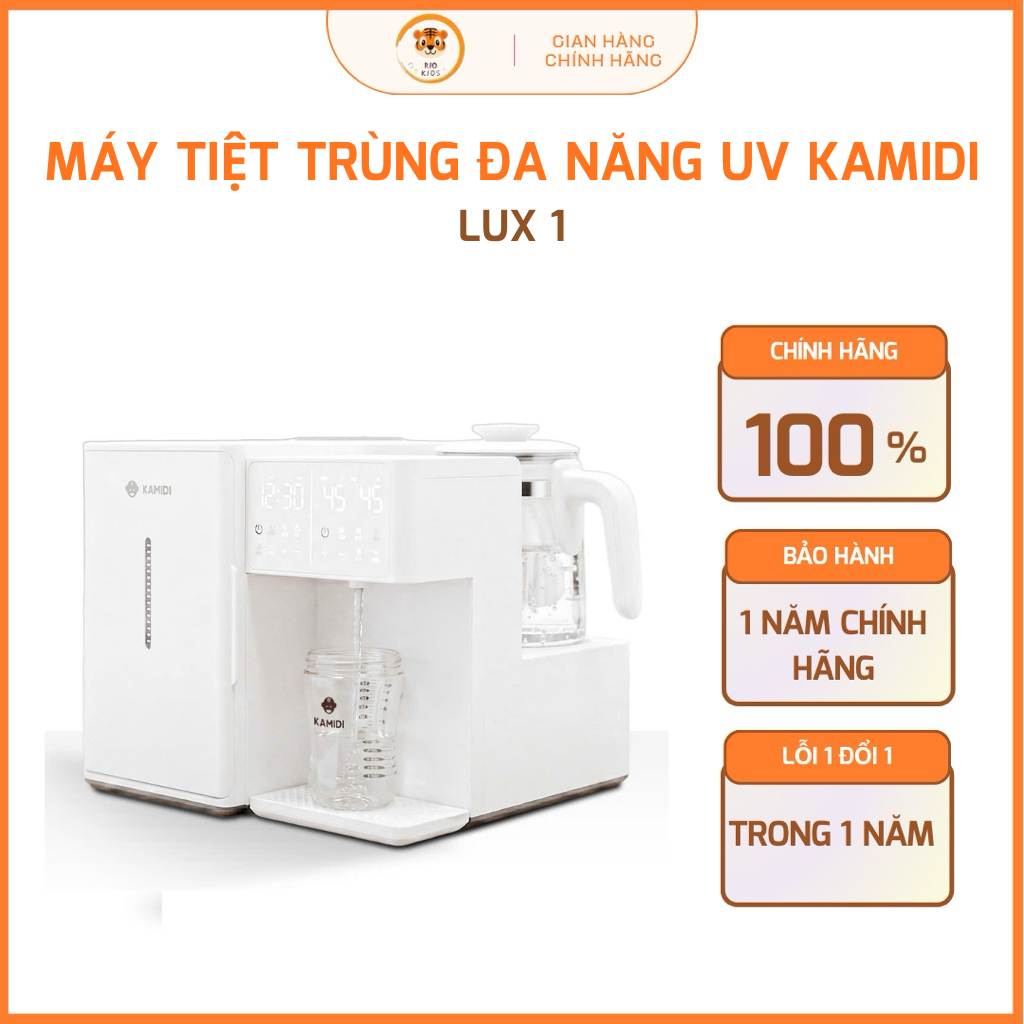 Máy Tiệt Trùng UV Kamidi Lux 1 Tự Động Lấy Nước Đun Nước Pha Sữa Cho Bé Chính Hãng