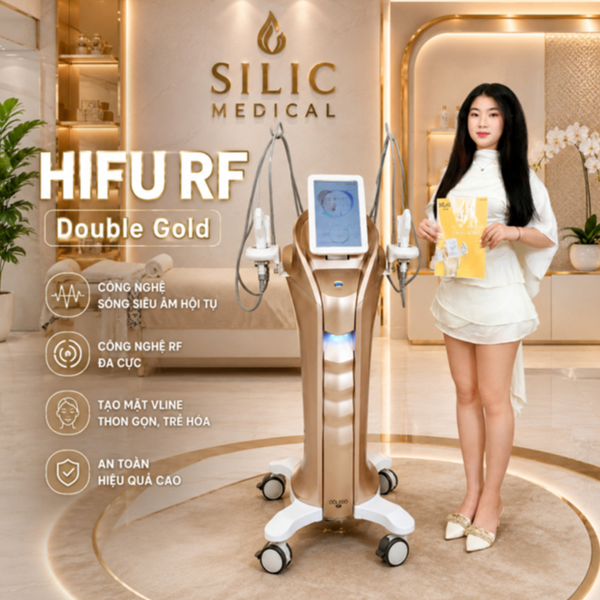 Máy hifu nâng cơ xoá nhăn Máy Hifu Double Gold 7D – Công Nghệ MFU và RF