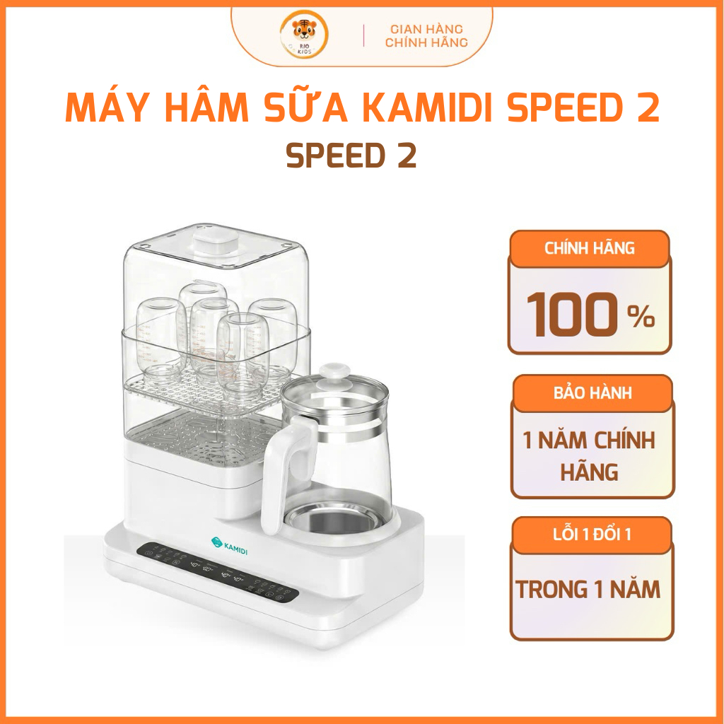 Máy Hâm Sữa Kamidi Speed 2 Đun Nước, Tiệt Trùng, Sấy Khô Bình Sữa Đa Năng