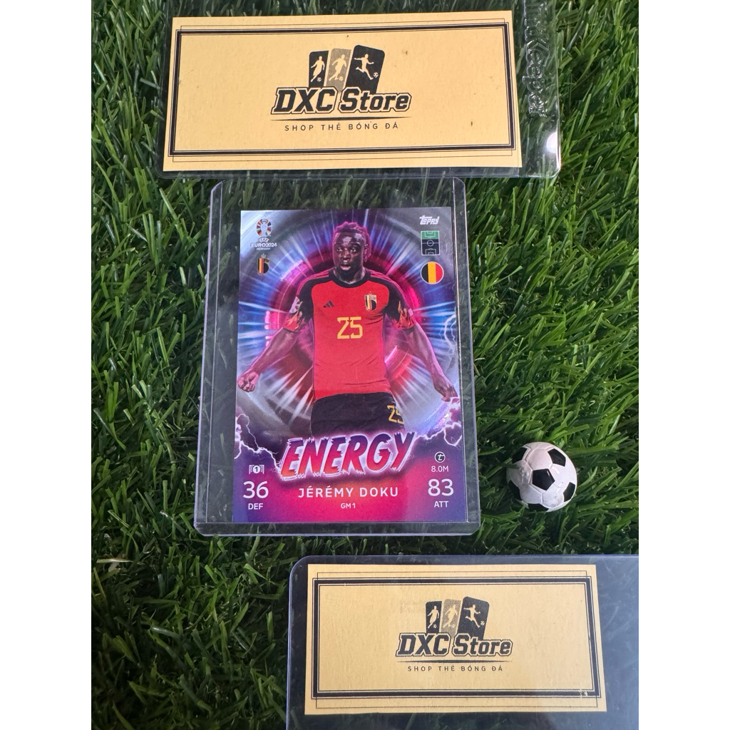[ CHÍNH HÃNG ] - ENERGY - TOPPS MATCH ATTAX EURO 2024 - JEREMY DOKU (BELGIUM)