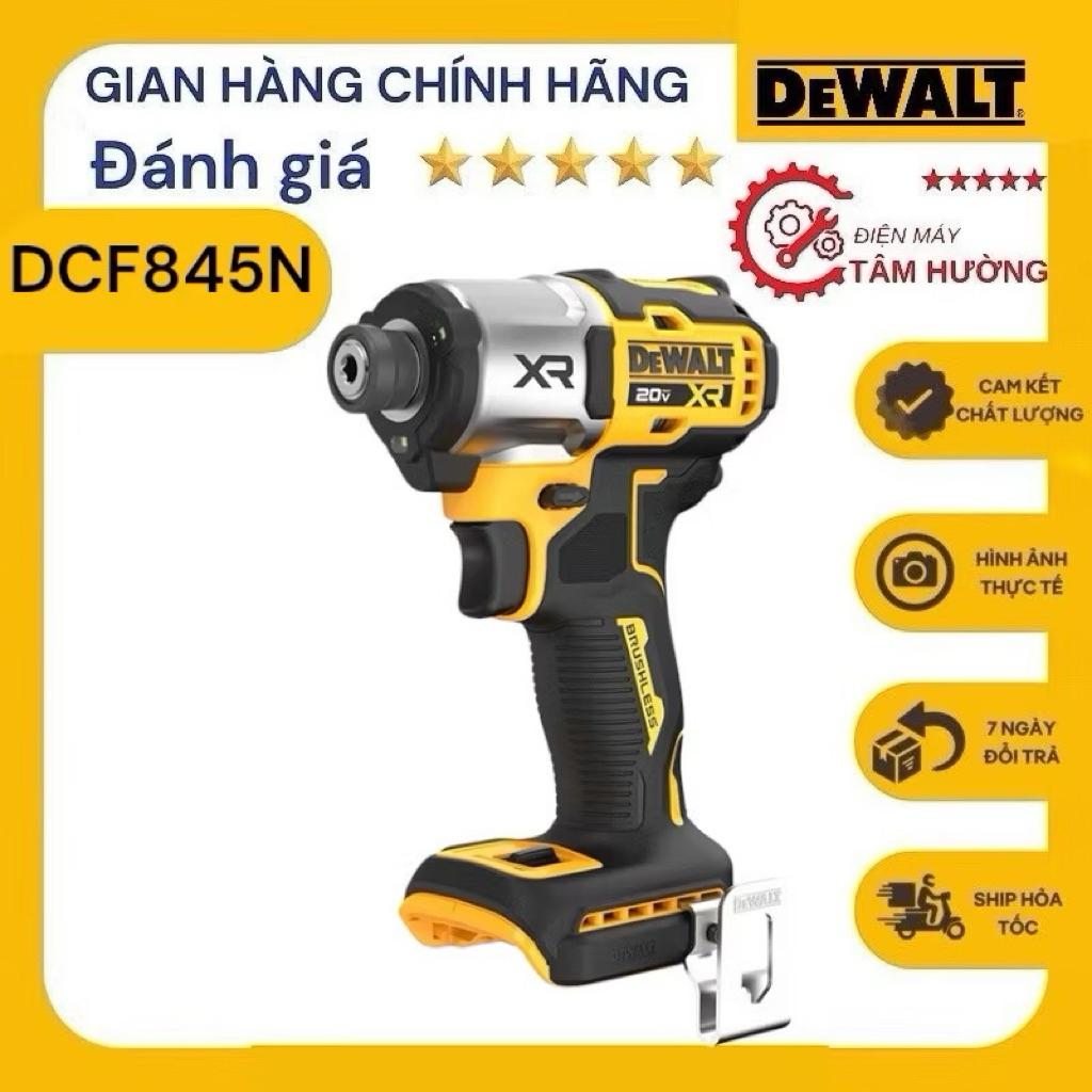 DCF845 - Máy vặn vít dùng pin 20v Dewalt - Bản chính hãng bảo hành 1 năm