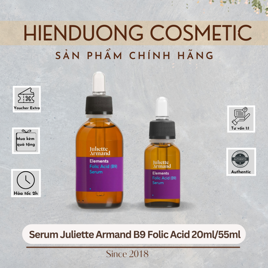 [Đại lý chính hãng] Serum B9 Elements Folic Acid Juliette Armand | Tinh chất phục hồi, dịu da, giảm 