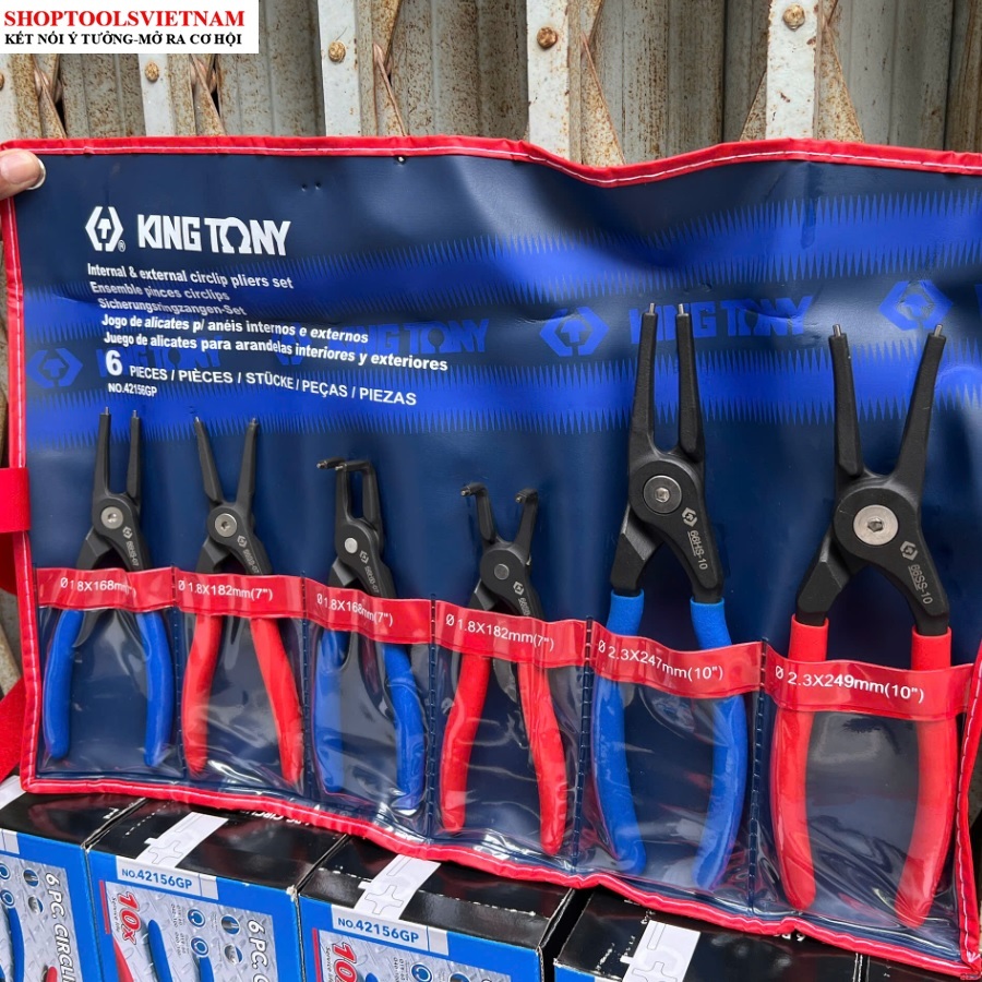 Bộ kìm mở Phe 6 cái Kingtony 42156GP (6PC. CIRCLIP PLIERS SET)