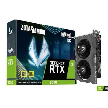 Card màn hình NVIDIA GeForce RTX 3050 ZOTAC Twin Edge OC | 6GB GDDR6, 2560 CUDA, 450W