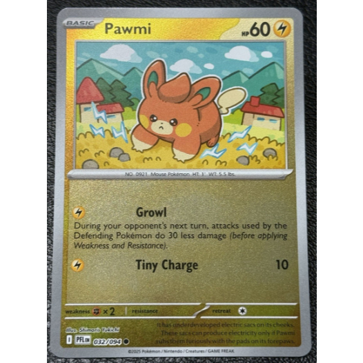 Thẻ bài Pokemon - Pawmi - tiếng Anh - chính hãng Nintendo