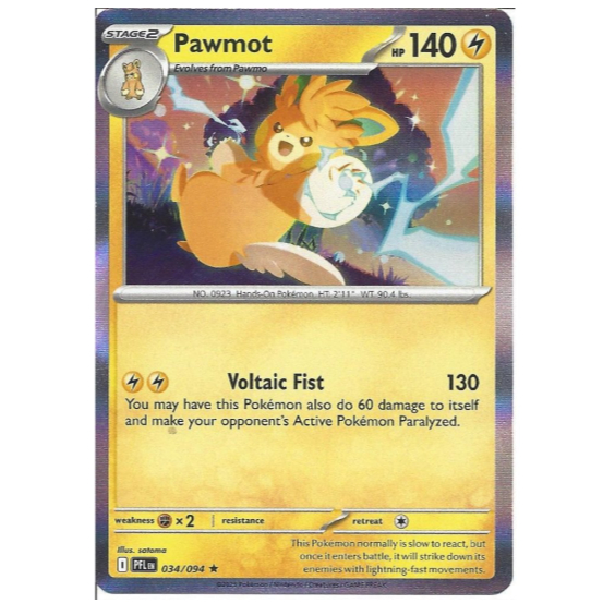 Thẻ bài Pokemon - Pawmot - tiếng Anh - chính hãng Nintendo
