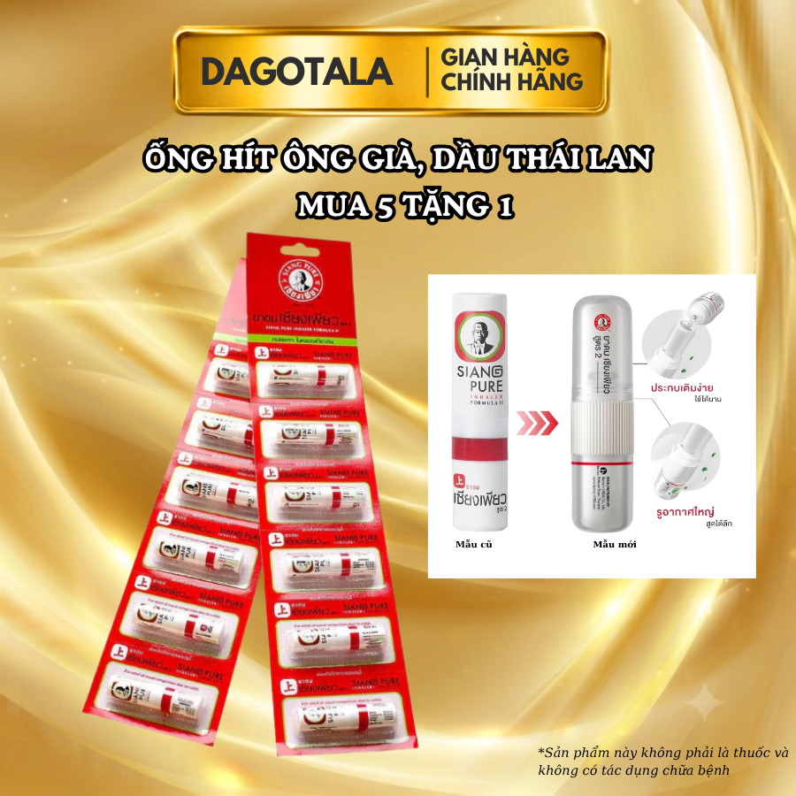 Ống hít thông mũi Siang Pure Inhaler 2 đầu Thái Lan, ống hít thông mũi DAGOTALA