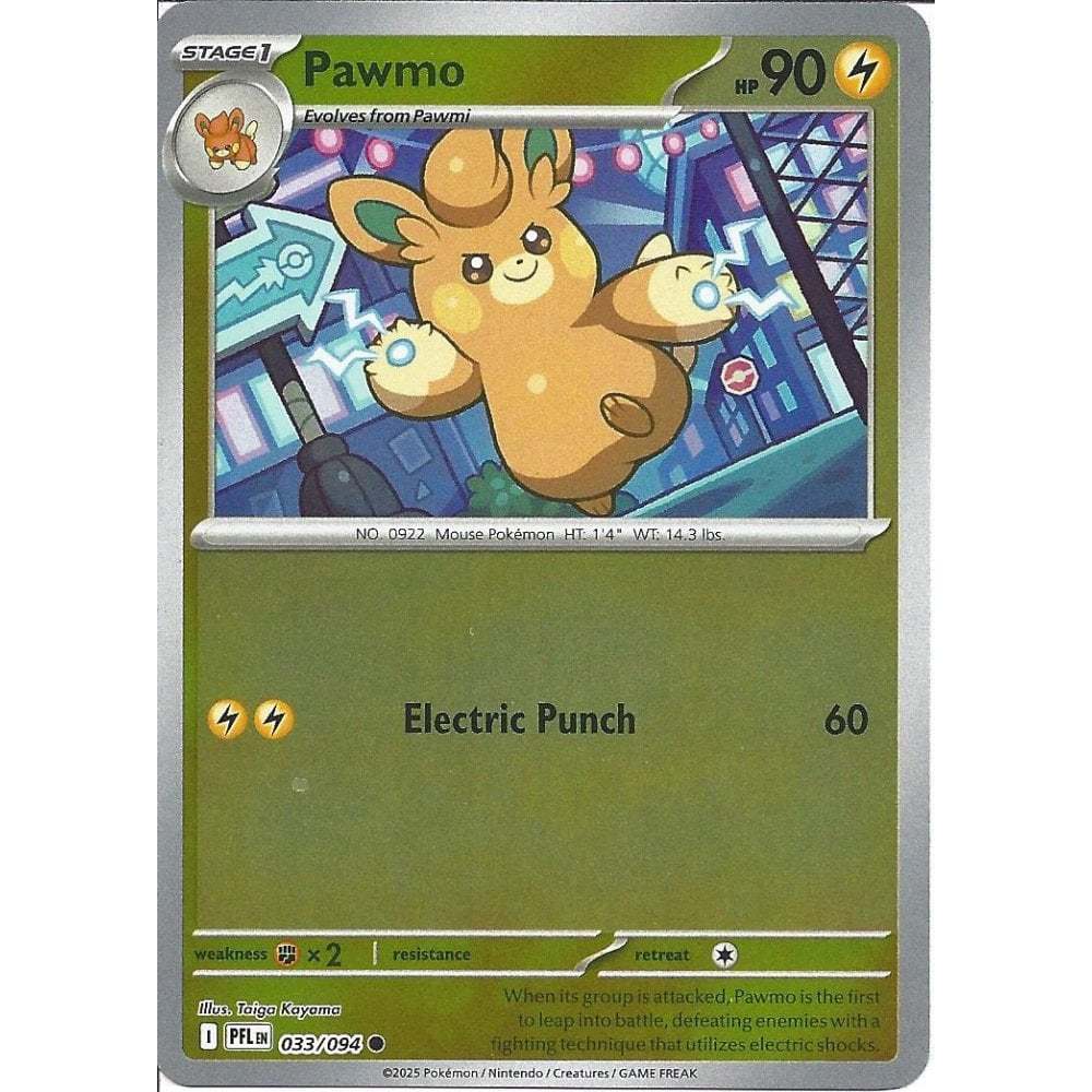 Thẻ bài Pokemon - Pawmo - tiếng Anh - chính hãng Nintendo