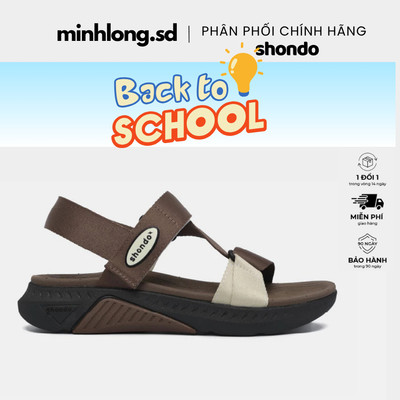 Giày Sandal Nam Nữ F7 Racing Êm Nhẹ Màu Nâu Shondo F7R1099