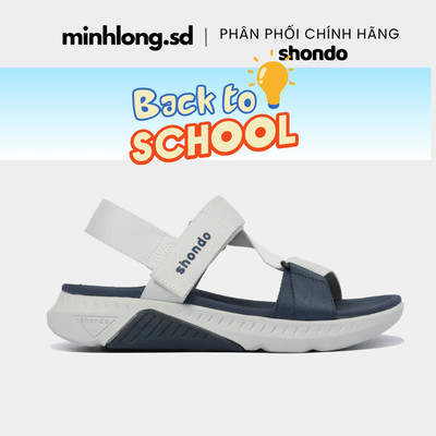 Giày Sandals Nam Nữ Shondo F7 Racing Phối Màu Xám Rêu Xanh Dương F7R2435