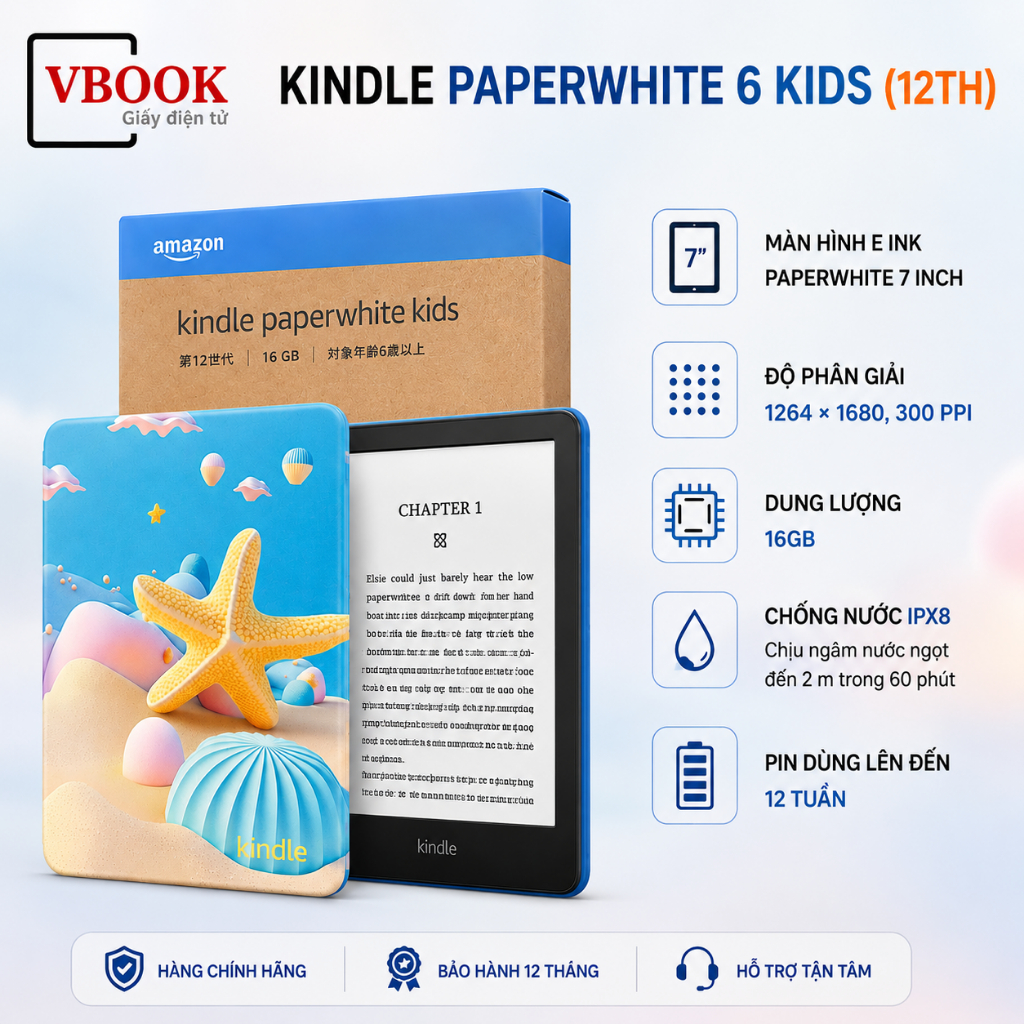 Máy Đọc Sách Kindle Paperwhite 6 - Kids/16GB
