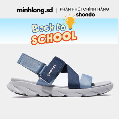 Giày sandal Shondo F6 Sport đế xám ombre xanh dương - F6S2130
