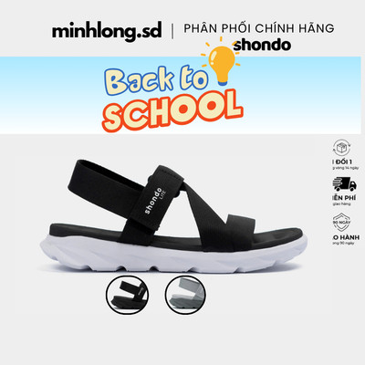Giày sandal Shondo Nam Nữ Quai Liền SHONDO LITE siêu nhẹ, bền, sandal học sinh Chính hãng