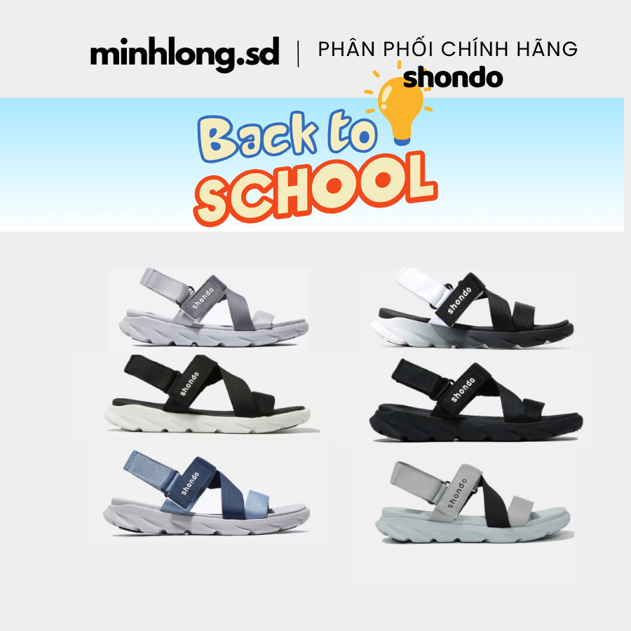 Giày Sandals SHONDO F6 Sport -  Ombre Xám/Xanh