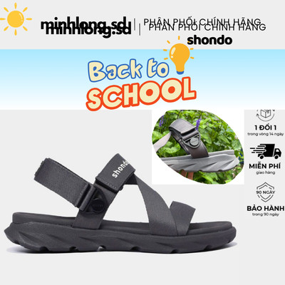 Giày sandal Nam Nữ Shondo Xám Full Quai Xoay 360 F6X2222