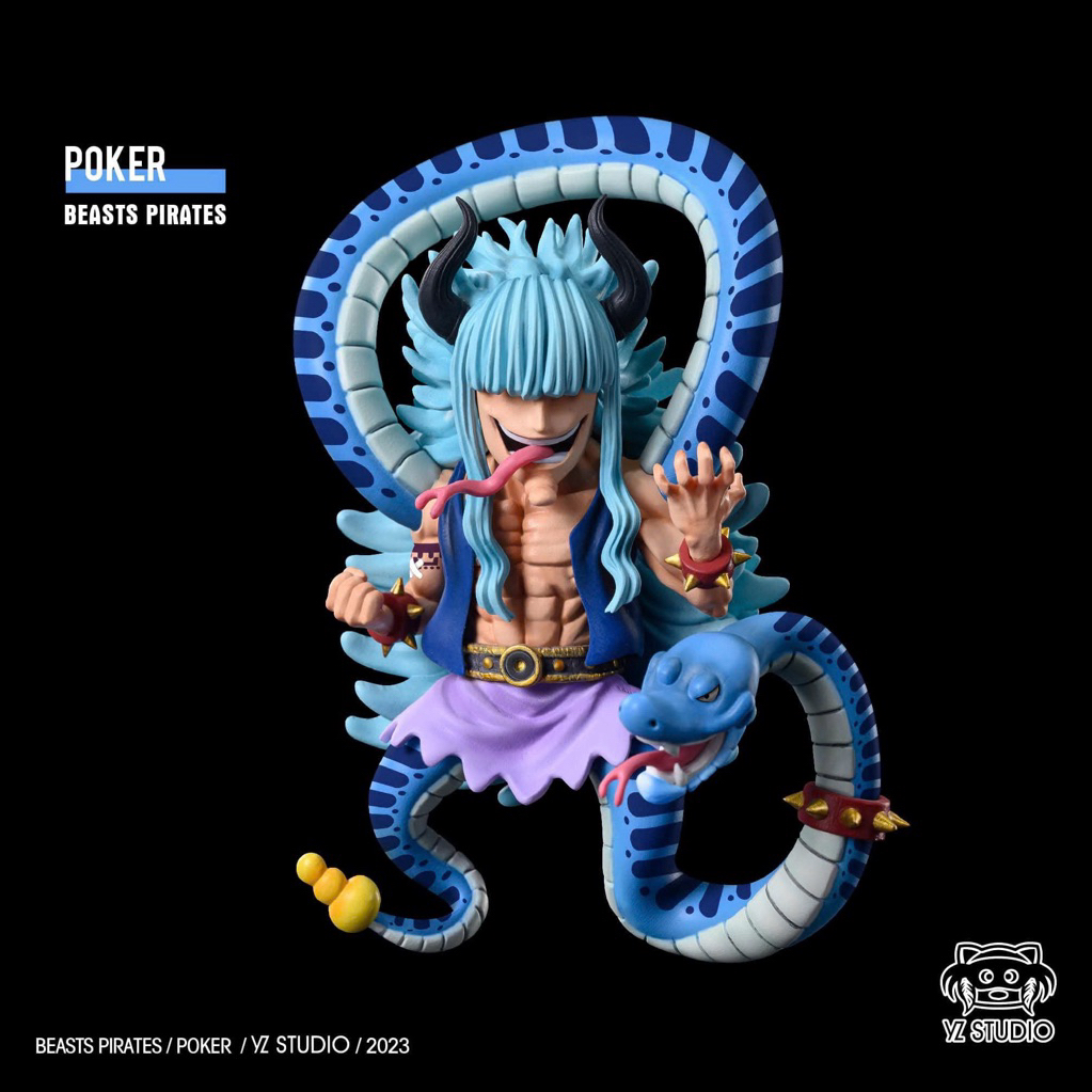 Mô hình Resin WCF chính hãng Yz studio One Piece Wano Country Team Kaido Nhóm Numbers Poker Snake