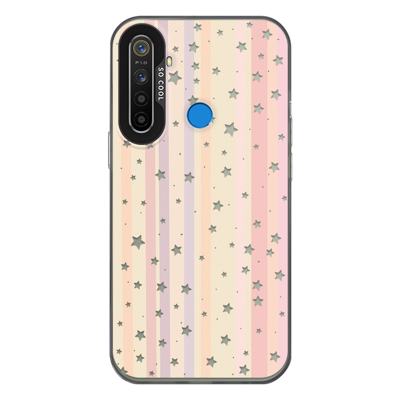 For Realme 5/Realme 5s/Realme 5i/Realme 6i Phone case,Hình ảnh sao sọc cầu vồng, Ốp lưng điện thoại 