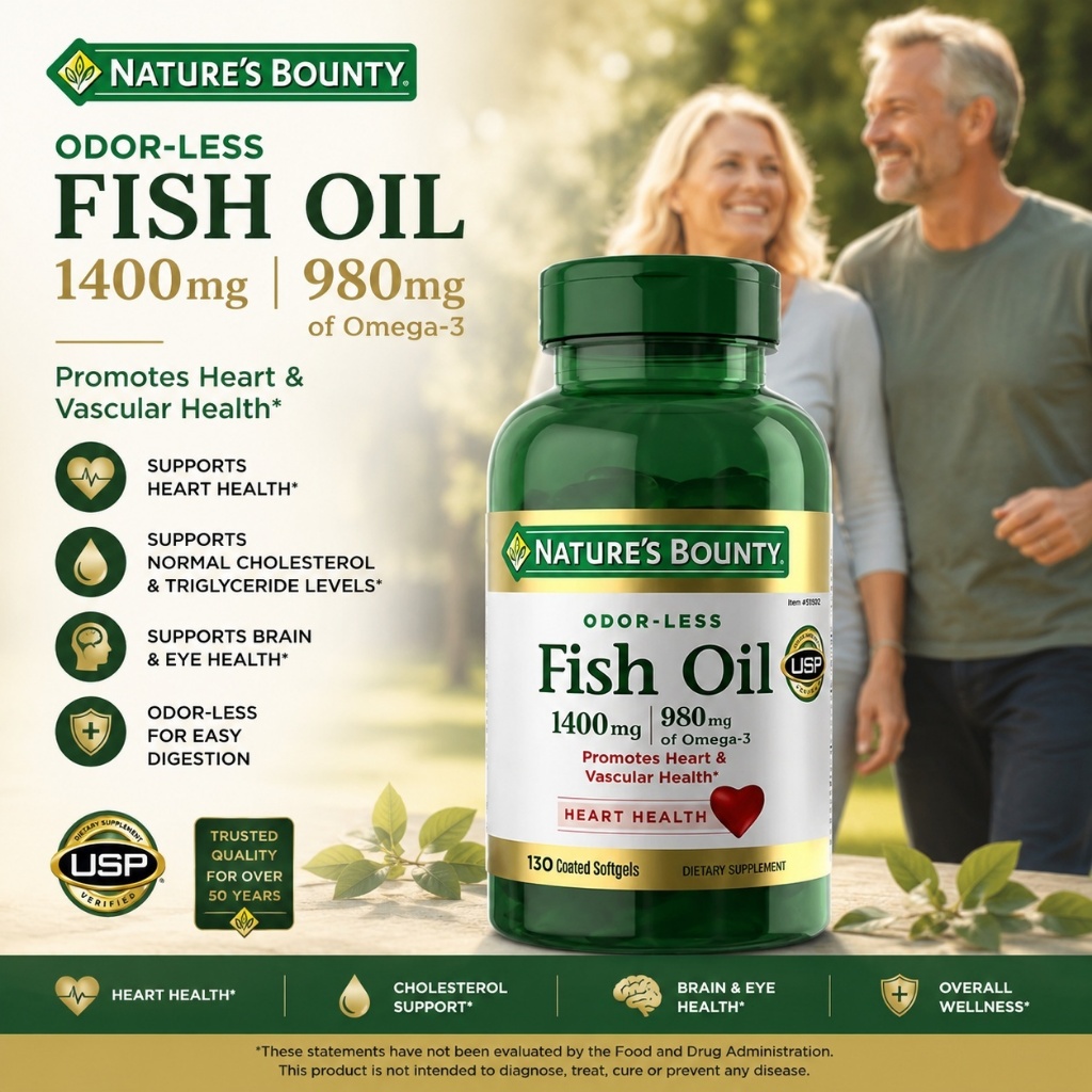 Dầu Cá Omega 3 Nature's Bounty Fish Oil 1400mg 130 viên