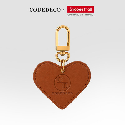 Móc Khóa Heart Charm CODEDECO, phụ kiện túi xách, chìa khóa sang trọng