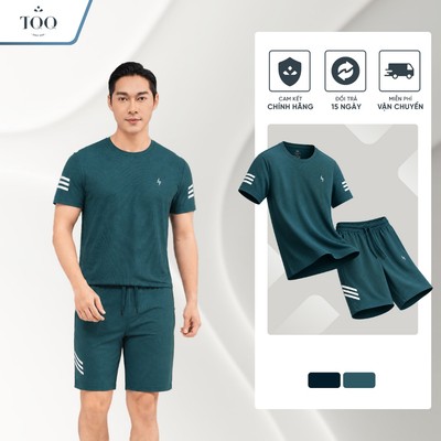[NEW] Bộ thể thao nam ngắn tay TQQ Chất liệu Polyamide thun lạnh siêu co giãn thoáng khí | TPBO22C