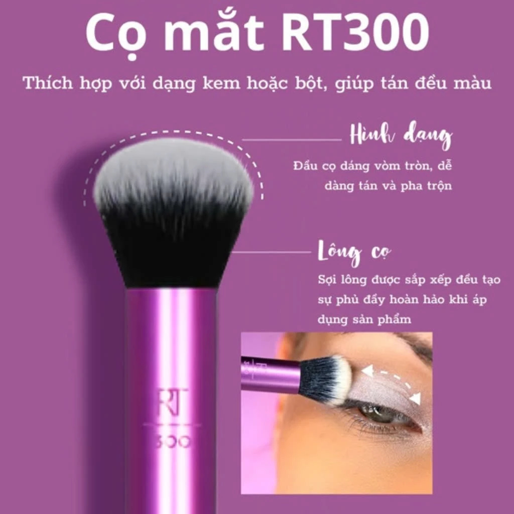 Cọ Tán Hốc Mắt RT Real Techniques Deluxe Crease Brush RT300