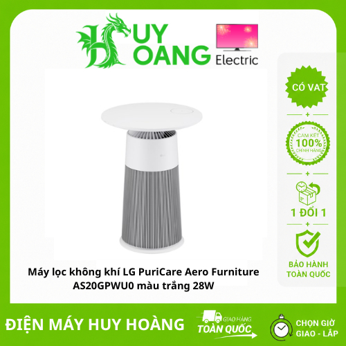 [SHIP HỎA TỐC 2H HN] Máy lọc không khí LG PuriCare Aero Furniture AS20GPWU0 màu trắng 28W