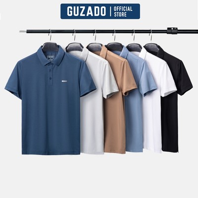 Áo Polo Nam GUZADO Cổ Bẻ Coolmax Thể Thao Co Giãn, Thấm Hút Cực Tốt Kiểu Dáng Basic PL01-GAPS25S001