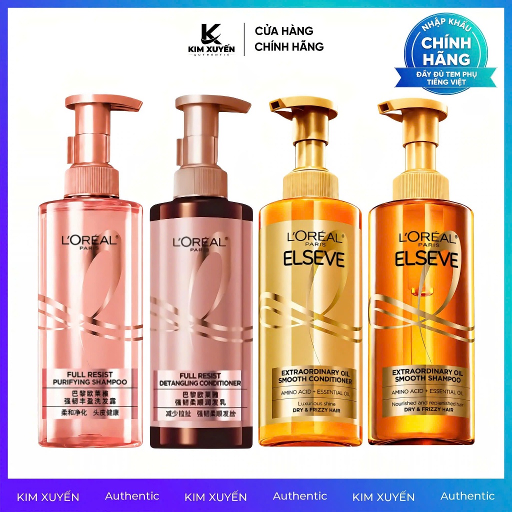Dầu gội - xả Loreal Paris Elseve Extraordinary Oil Smooth Shampoo/Conditioner 440ML