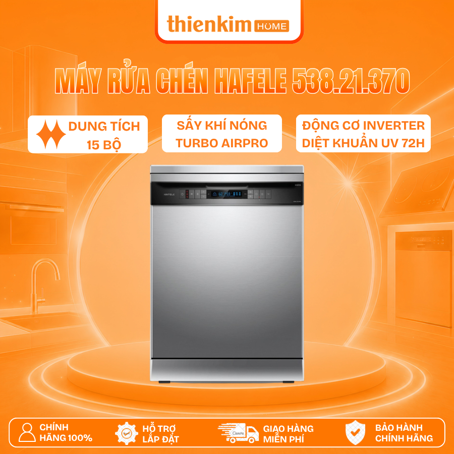 Máy Rửa Chén Hafele HDW-F6051S 538.21.370 - Rửa Sạch Sâu Tiết Kiệm Điện Nước