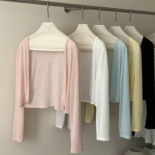 SUXING | Áo Khoác Cardigan Mỏng Xược Mềm Mịn Nhiều Màu Xinh Xắn