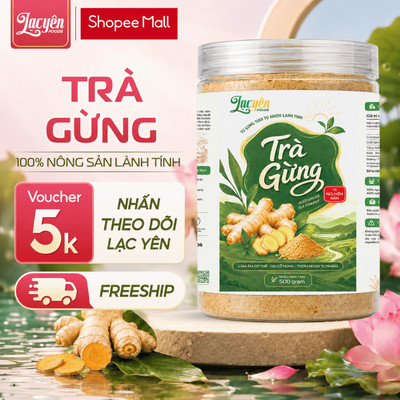Trà Gừng Sấy Lạnh Thủ Công Ít Ngọt Lạc Yên Foods, Làm Từ Gừng Tươi Tự Nhiên Cay Nồng