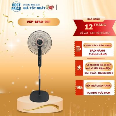 Quạt Đứng E-Pro – 6 Cánh, 3 Chế Độ Gió, Hẹn Giờ Tắt, Công Suất 60W VEP-SF40-D5T